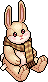 Brown Scarf Bunny