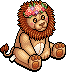 Brown Flower Crown Lion