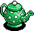 Green Spotted Teapot