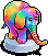 Rainbow Elephant Statue