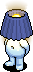 Blue Potbelly Lamp