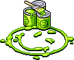 Green Smiley Paint