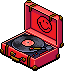 Red Smiley Record Player