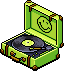 Green Smiley Record Player