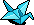 Blue Origami Crane