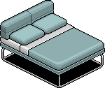 Pale Blue Norja Double Bed