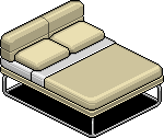 Cream Norja Double Bed