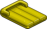 Yellow Plasto Air Mattress