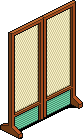 Wooden screen - aqua