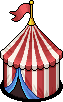 Red Circus Tent (non crackable)