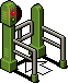 Green One Way Gate