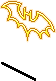 Yellow Bat Sticker