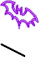 Purple Bat Sticker