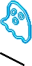 Blue Ghost Sticker