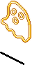 Yellow Ghost Sticker