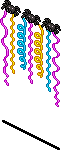 Multicolour Streamers