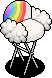 Rainbow Cloud Stool