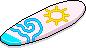 Neon Sun Surfboard