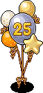 Silver 25 Balloons