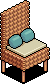 Rattan Blue Chair