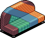 Patchwork Orange Sofa