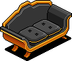 Regal Black Throne Sofa