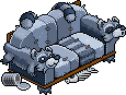 Fake Fur Raccoon Sofa