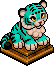 Turquoise Tiger Cub
