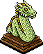Lime Green Dragon Lamp