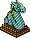 Teal Dragon Lamp