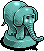 Teal Elephant Statue