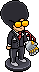 Habbo in Black Figurine