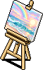 Pastel Rainbow Easel