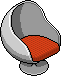 Red Pura Egg Chair