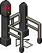 Black One Way Gate