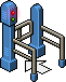 Blue One Way Gate