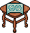 Turquoise Tray Table
