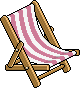 Pink Deck Chair